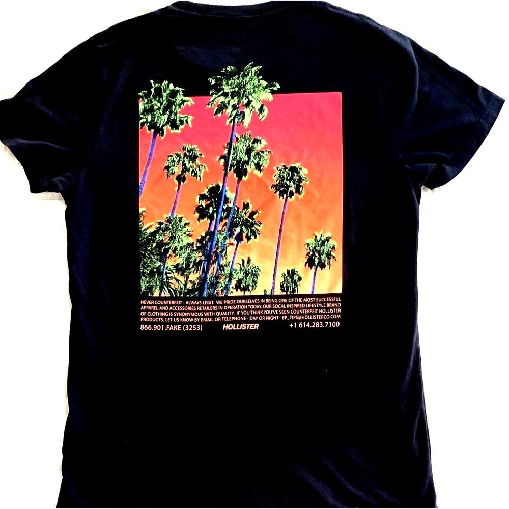 HOLLISTER Men's Graphic Shirt Palm Trees- Medium